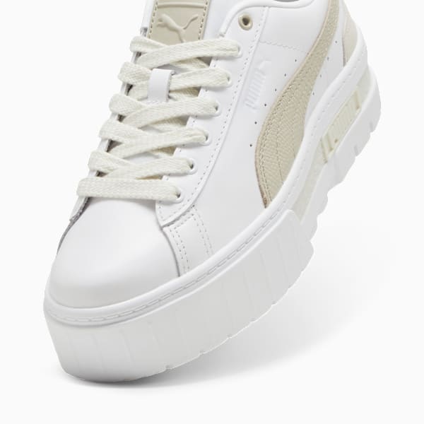 Tenis para mujer Mayze Luxe, PUMA White-Desert Dust, large-MEX