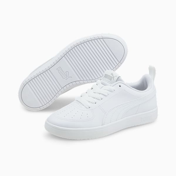 Tenis juveniles Rickie, Puma White-Puma White-Glacier Gray, large-MEX