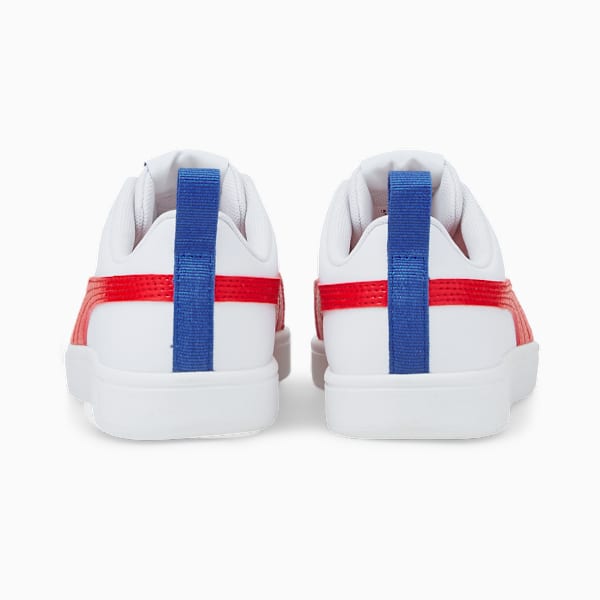 Tenis juveniles Rickie, Puma White-High Risk Red-Dazzling Blue, large-MEX