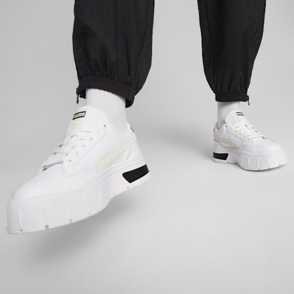 Tenis Mayze Stack para mujer, Puma White-Vaporous Gray, large-MEX