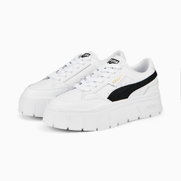 Tenis Mayze Stack para mujer, Puma White-Puma Black, large-MEX