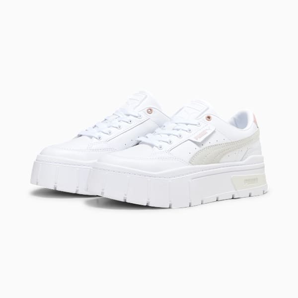 Mayze Stack Sneakers Women, PUMA White-Future Pink, large-ZAF