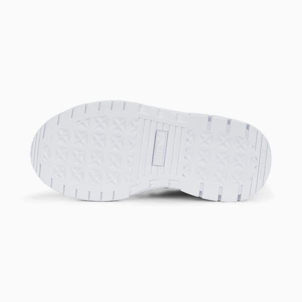 Zapatillas Mayze infantiles de cuero, PUMA Black-Vivid Violet-Loveable, large-ARG