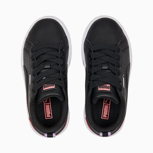 Zapatillas Mayze infantiles de cuero, PUMA Black-Vivid Violet-Loveable, large-ARG
