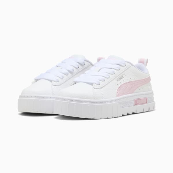 Tenis de cuero infantiles Mayze, PUMA White-Rose Mauve, large-MEX