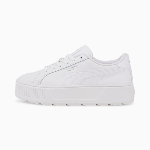 Karmen L Trainers Women, Puma White-Puma White-Puma Silver, large-ZAF