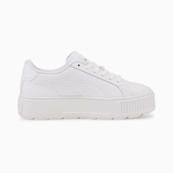 Karmen L Trainers Women, Puma White-Puma White-Puma Silver, large-ZAF