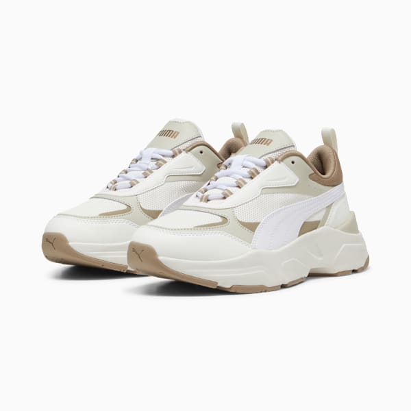Zapatillas Cassia para mujer, Warm White-PUMA White-Desert Dust-Oak Branch-PUMA Gold, large-ARG