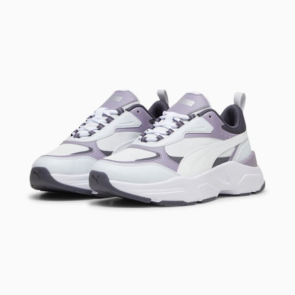 Zapatillas Cassia para mujer, Silver Mist-PUMA White-Galactic Gray-Pale Plum-PUMA Silver, large-ARG