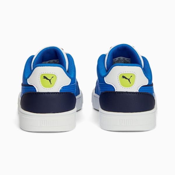Caven Dime Kids' Trainers, PUMA White-Victoria Blue-PUMA Navy-Lime Smash, large-MEX