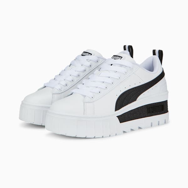 Tenis para mujer Mayze Wedge, Puma White-Puma Black, large-MEX