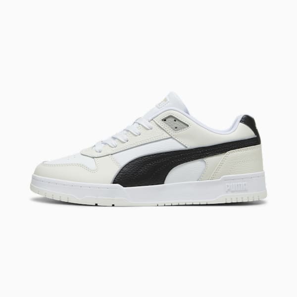 RBD Game Low Sneakers, Puma White-Puma Black-Vapor Gray, large-ZAF