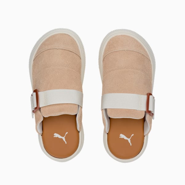 Suede Mayu Mule Sneakers Women, Light Sand-Pristine-Desert Tan, large-ZAF