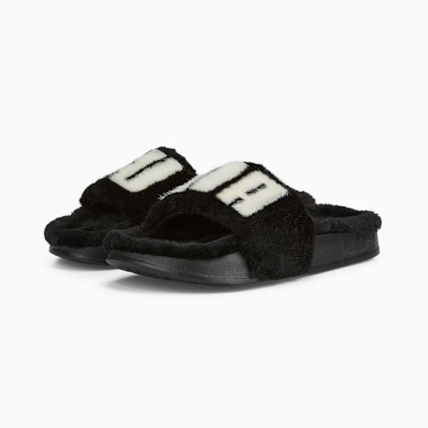 Leadcat 2.0 Fuzz Slides Women, Puma Black-Puma White, large-MEX