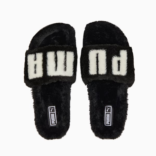 Leadcat 2.0 Fuzz Slides Women, Puma Black-Puma White, large-MEX