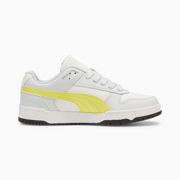 RBD Game Low Sneakers Youth, Silver Mist-Lime Sheen-PUMA Black, large-ZAF