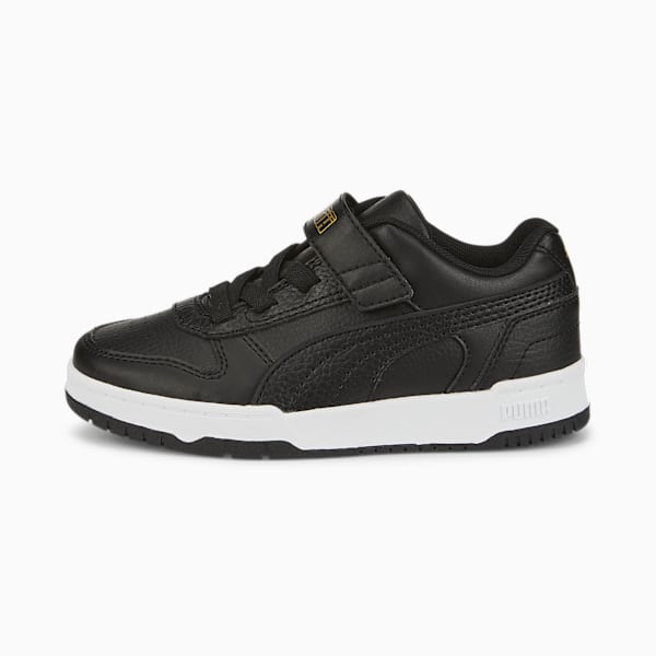 RBD Game Low Sneakers Kids, Puma Black-Puma Black-Puma Team Gold-PUMA White, large-ZAF