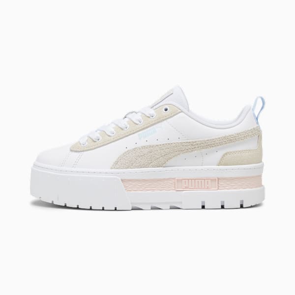 Mayze Mix Women's Sneakers, PUMA White-Alpine Snow, large-ZAF
