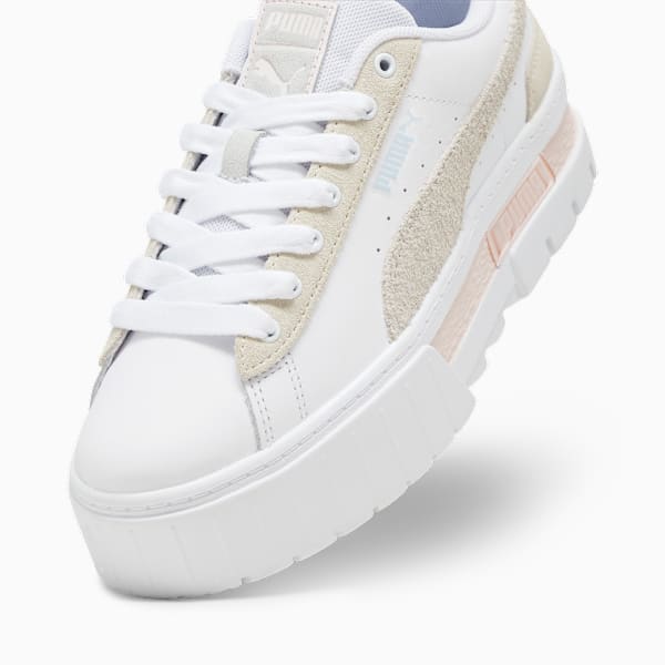 Mayze Mix Women's Sneakers, PUMA White-Alpine Snow, large-ZAF