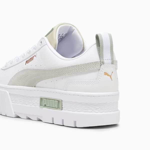 Zapatillas Mayze Lth para mujer, PUMA White-Granola, large-ARG