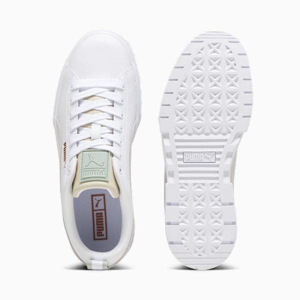 Zapatillas Mayze Lth para mujer, PUMA White-Granola, large-ARG