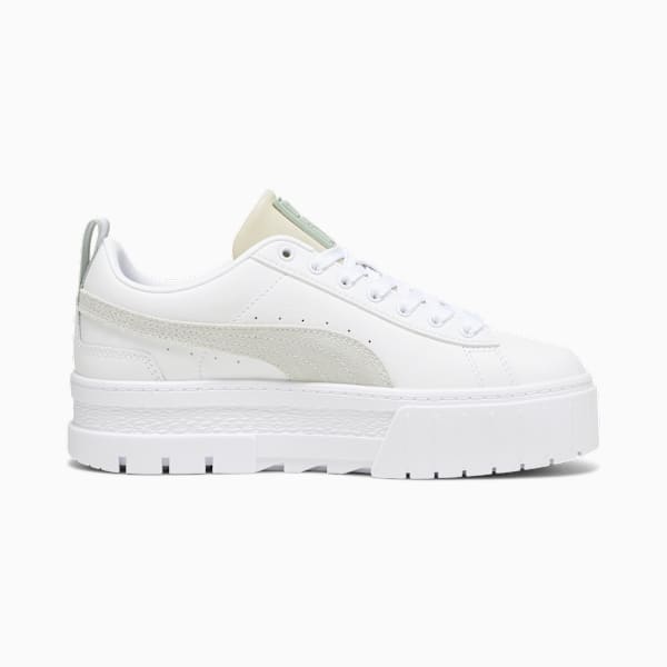Zapatillas Mayze Lth para mujer, PUMA White-Granola, large-ARG