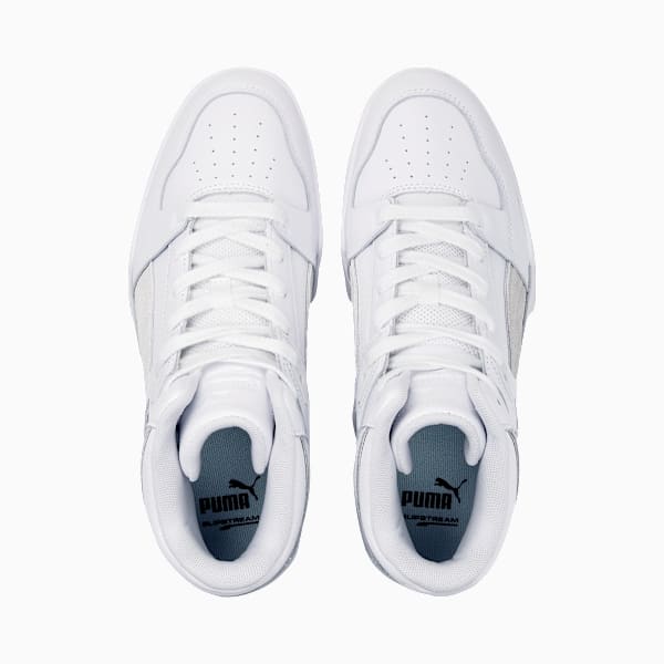 Slipstream Hi Leather Sneakers, Puma White-Puma White, large-MEX