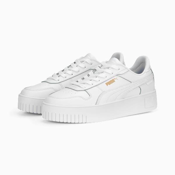 Tenis para mujer Carina Street, PUMA White-PUMA White-PUMA Gold, large-MEX