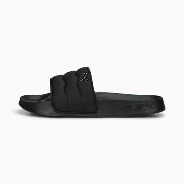 Sandalias para mujer Leadcat 2.0 Puffy, PUMA Black-Metallic Gold, large-MEX