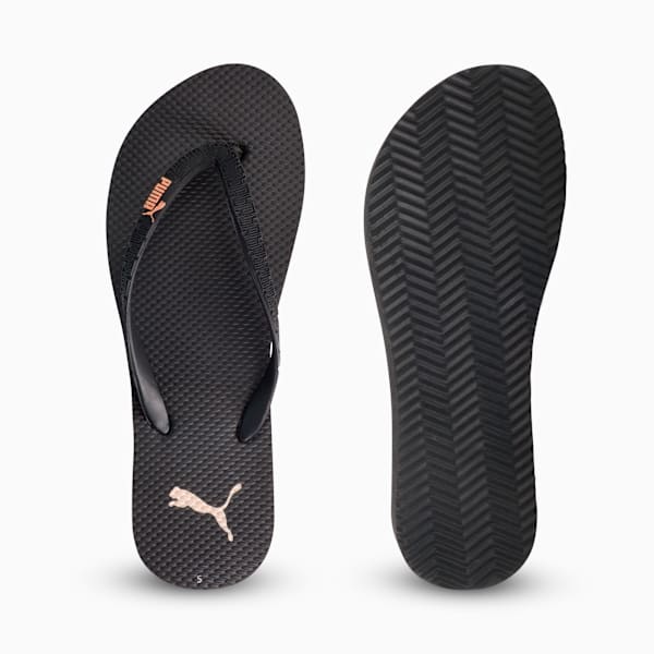 First Flip Stacked Sandals Women, PUMA Black-Rose Gold, large-ZAF