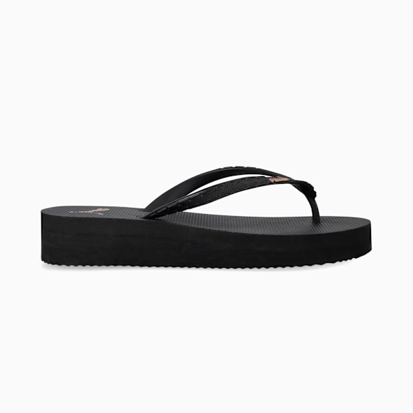First Flip Stacked Sandals Women, PUMA Black-Rose Gold, large-ZAF