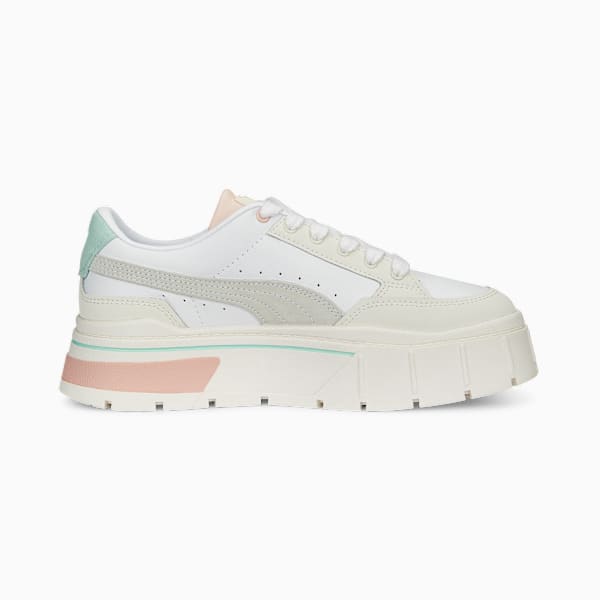 Zapatillas para mujer Mayze Stack Luxe, PUMA White-Marshmallow, large-ARG