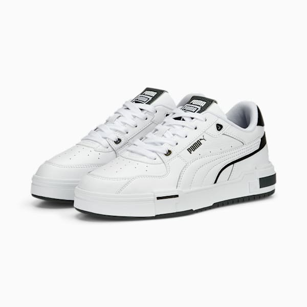 CA Pro Glitch Leather Sneakers, PUMA White-PUMA Black-Feather Gray, large-MEX