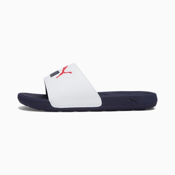 Sandalias Infantiles Cool Cat 2.0, PUMA White-PUMA Navy-For All Time Red, large-MEX