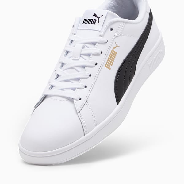 Smash 3.0 L Sneakers, PUMA White-PUMA Black-PUMA Gold, large-ZAF