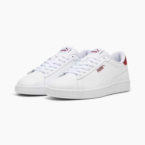 Smash 3.0 L Sneakers, PUMA White-Intense Red, large-MEX