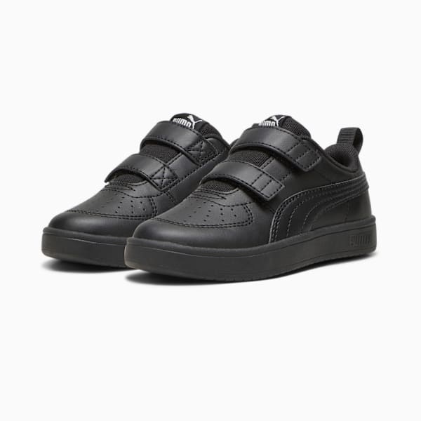 Tenis para niños PUMA Rickie V, PUMA Black-PUMA Black-Glacial Gray, large-MEX