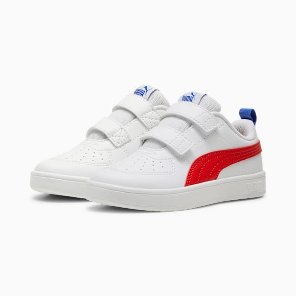 Tenis PUMA Rickie para niños, PUMA White-For All Time Red-Dazzling Blue, large-MEX