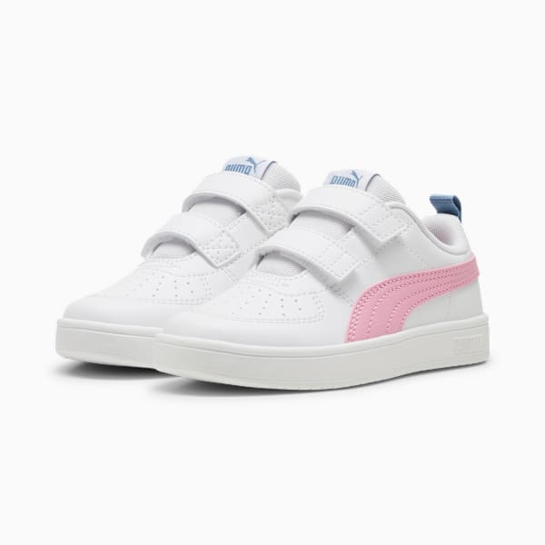 PUMA Rickie V Sneakers Kids, PUMA White-Pink Lilac-Zen Blue, large-MEX