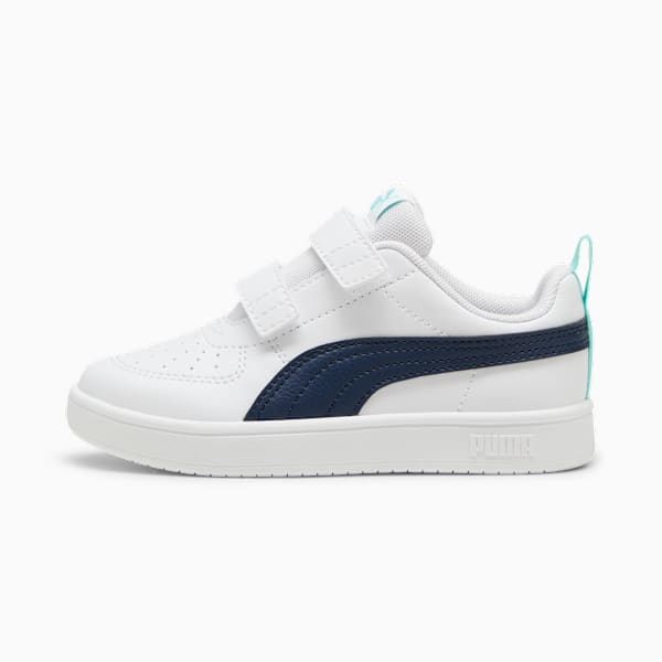 Tenis para niños PUMA Rickie V, PUMA White-Club Navy-Mint, large-MEX