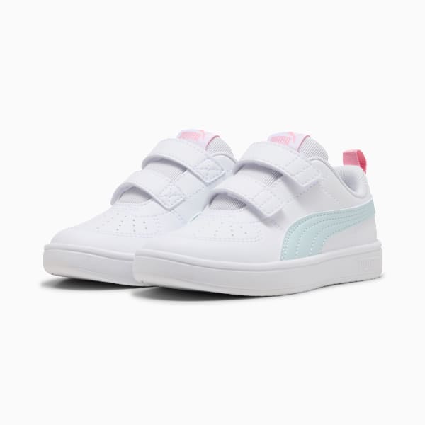 Tenis PUMA Rickie para niños, PUMA White-Sea Glass-Pinkscape, large-MEX