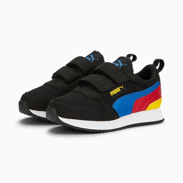 Zapatillas Puma R78 V para niños ADP, PUMA Black-Victoria Blue-Pelé Yellow, large-ARG