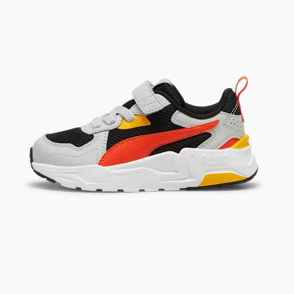 Trinity Lite Sneakers Kids, PUMA Black-Redmazing-Cool Light Gray-Tangerine, large-ZAF