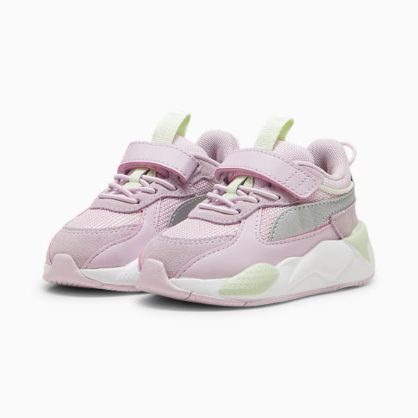 Zapatillas RS-X Metallic Alternative Closure+ para bebés, Grape Mist-PUMA Silver, large-ARG