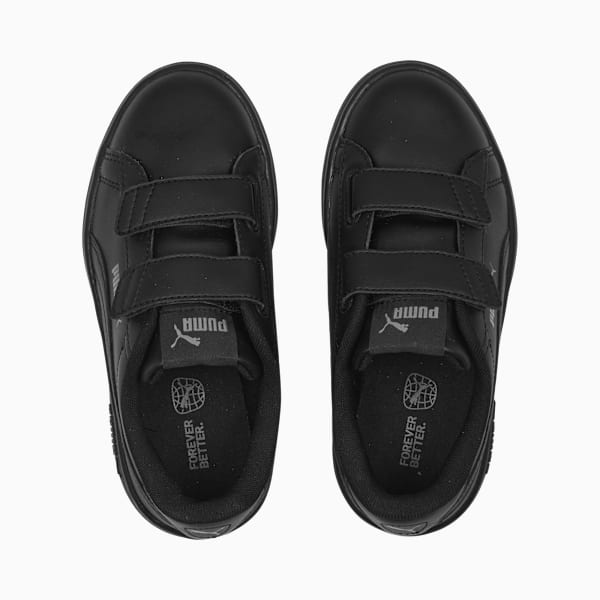 Tenis Smash 3.0 Leather V para niños, PUMA Black-Shadow Gray, large-MEX