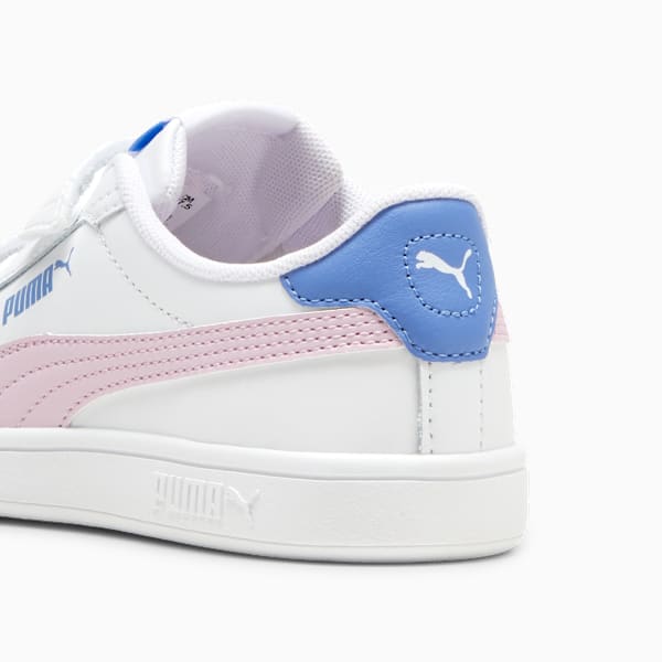 Tenis Smash 3.0 Leather V para niños, PUMA White-Grape Mist-Blue Skies, large-MEX