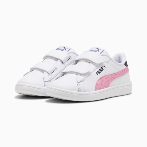Tenis Smash 3.0 Leather V para niños, PUMA White-Mauved Out-Galactic Gray, large-MEX