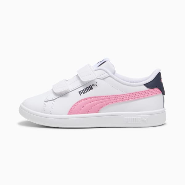 Tenis Smash 3.0 Leather V para niños, PUMA White-Mauved Out-Galactic Gray, large-MEX