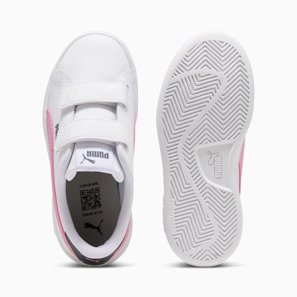 Tenis Smash 3.0 Leather V para niños, PUMA White-Mauved Out-Galactic Gray, large-MEX