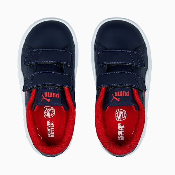 Tenis Smash 3.0 Leather V para bebés, PUMA Navy-PUMA White-For All Time Red, large-MEX